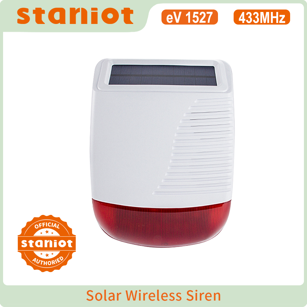Home Security Lights - Staniot Kablosuz Açık Güneş Strobe Siren
