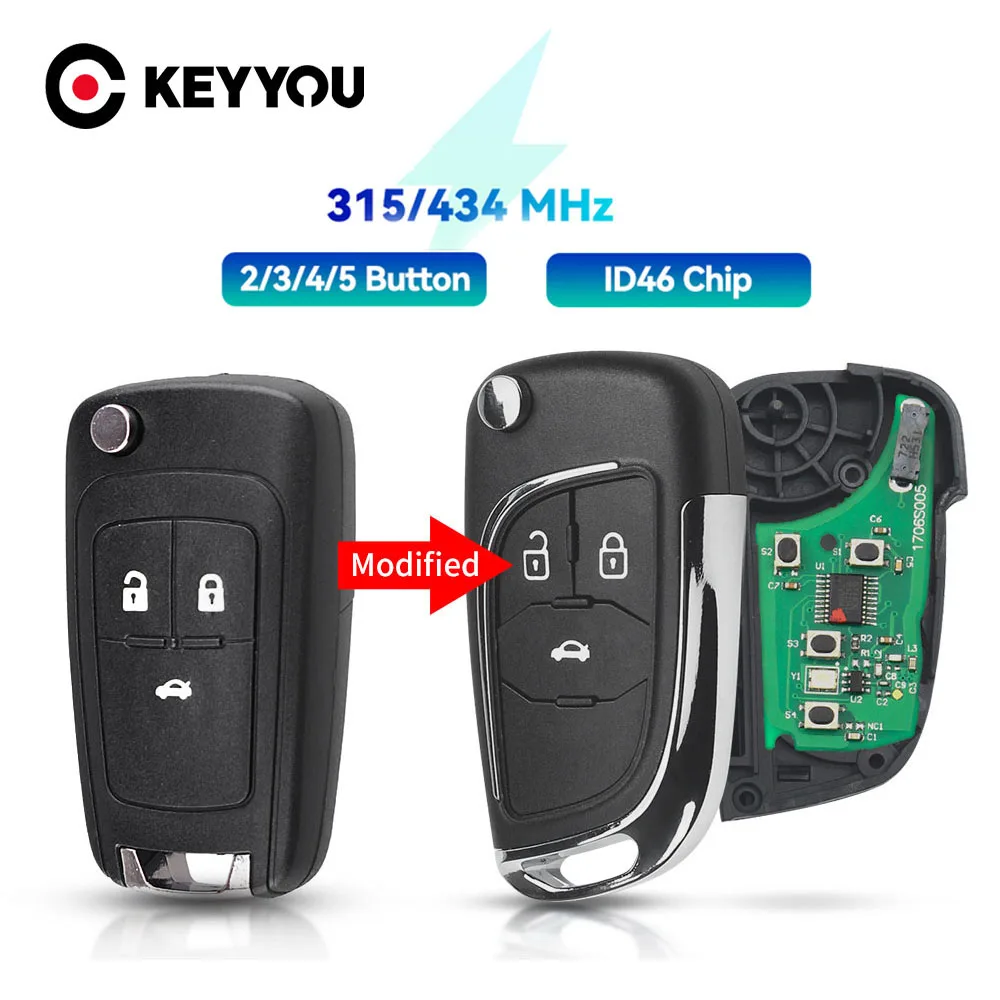 Keypad Alarm Panel - KEYYOU Opel 2/3/4/5BNT Uzaktan Araba Anahtarı