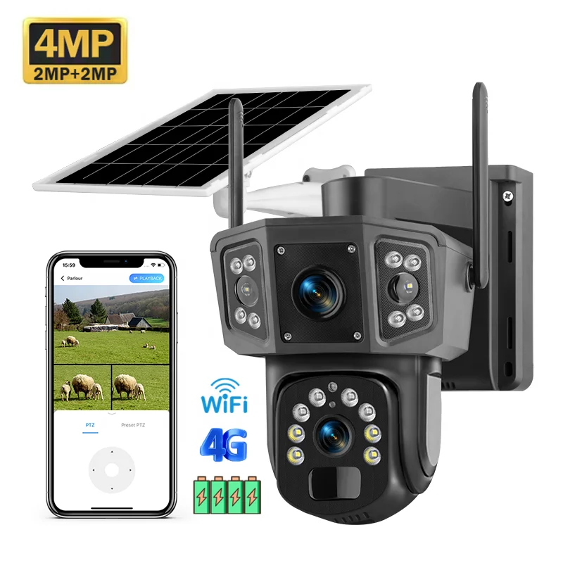 Camera Solar Wireless - 2026 V380 Pro 4MP Kablosuz PTZ