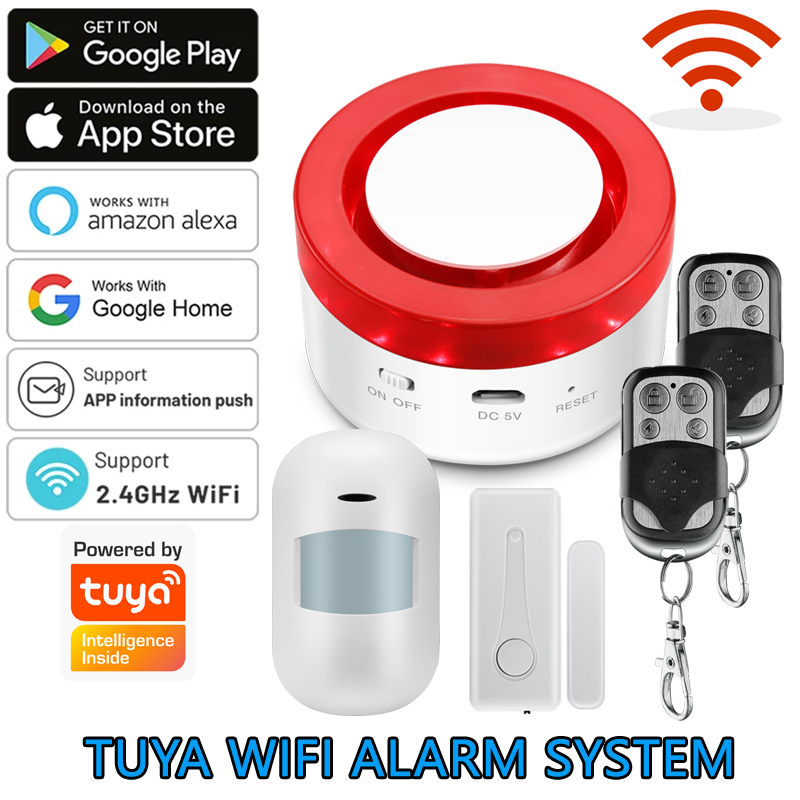 Home Security System Installation - WiFi Tuya Ev Alarm Sistemi 120DB
