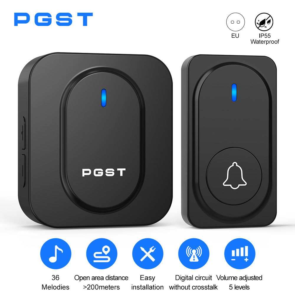Home Security Lights - PGST Kablosuz Kapı Zili 36 Çanları