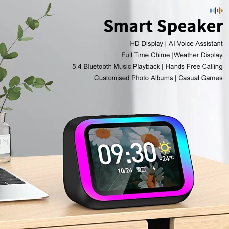 Home Security Gadgets - AI Sesli Asistan Bluetooth Hoparlör RGB