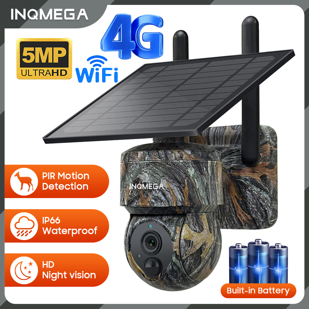 Camera Solar Wireless - INQMEGA 5MP 4G / WIFI Güneş