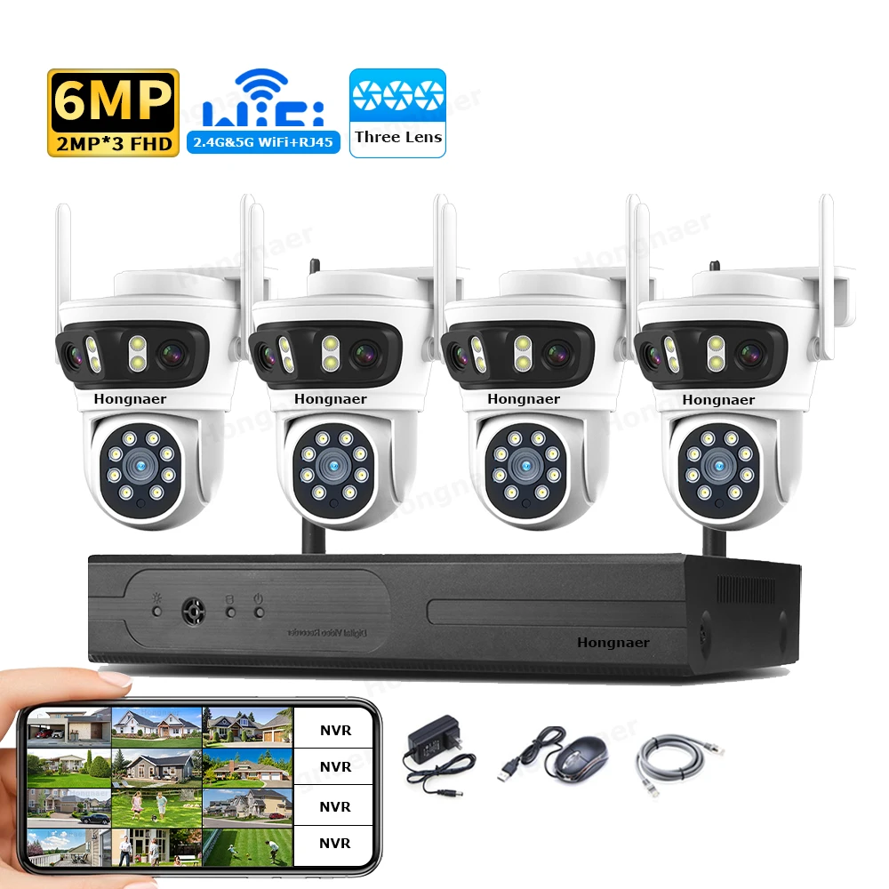 Home Security Wifi Camera - 2026 Hongnaer 6MP 4 Kanallı 3
