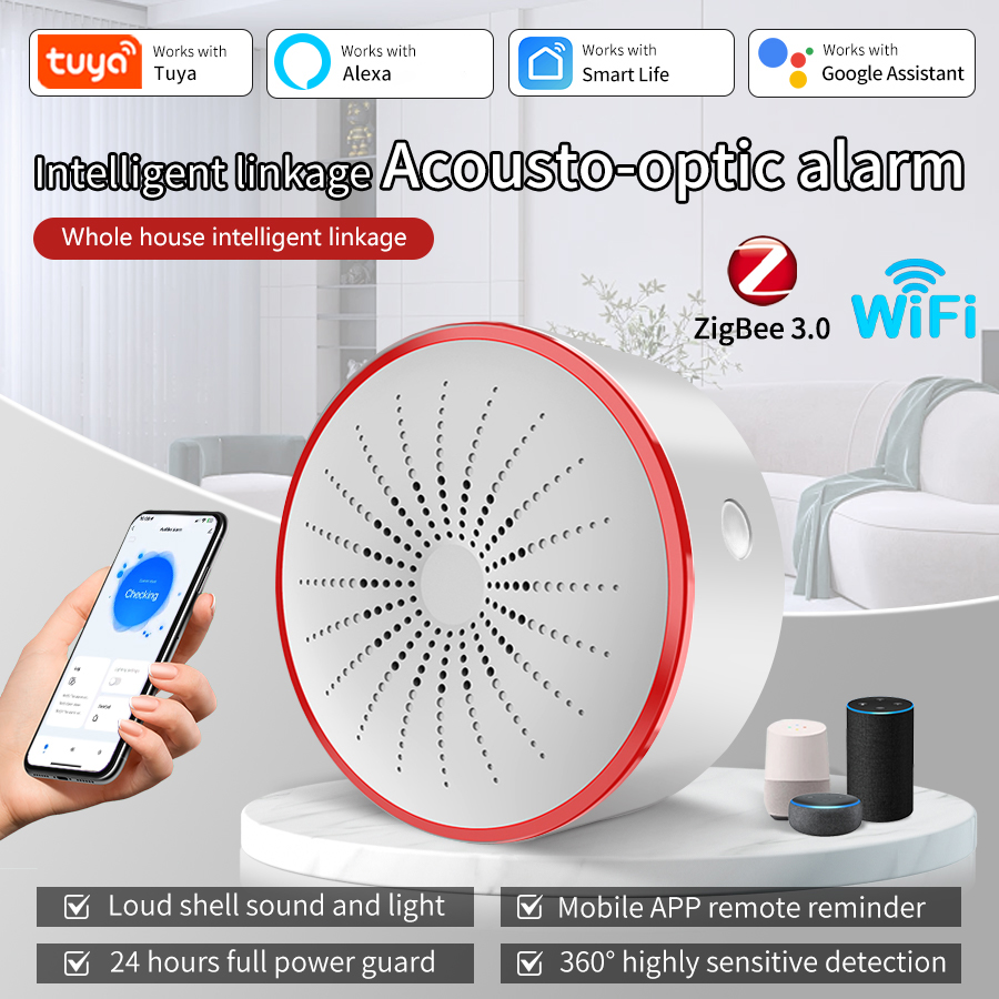 Home Security Lights - Tuya WiFi ZigBee Akıllı Alarm Sireni