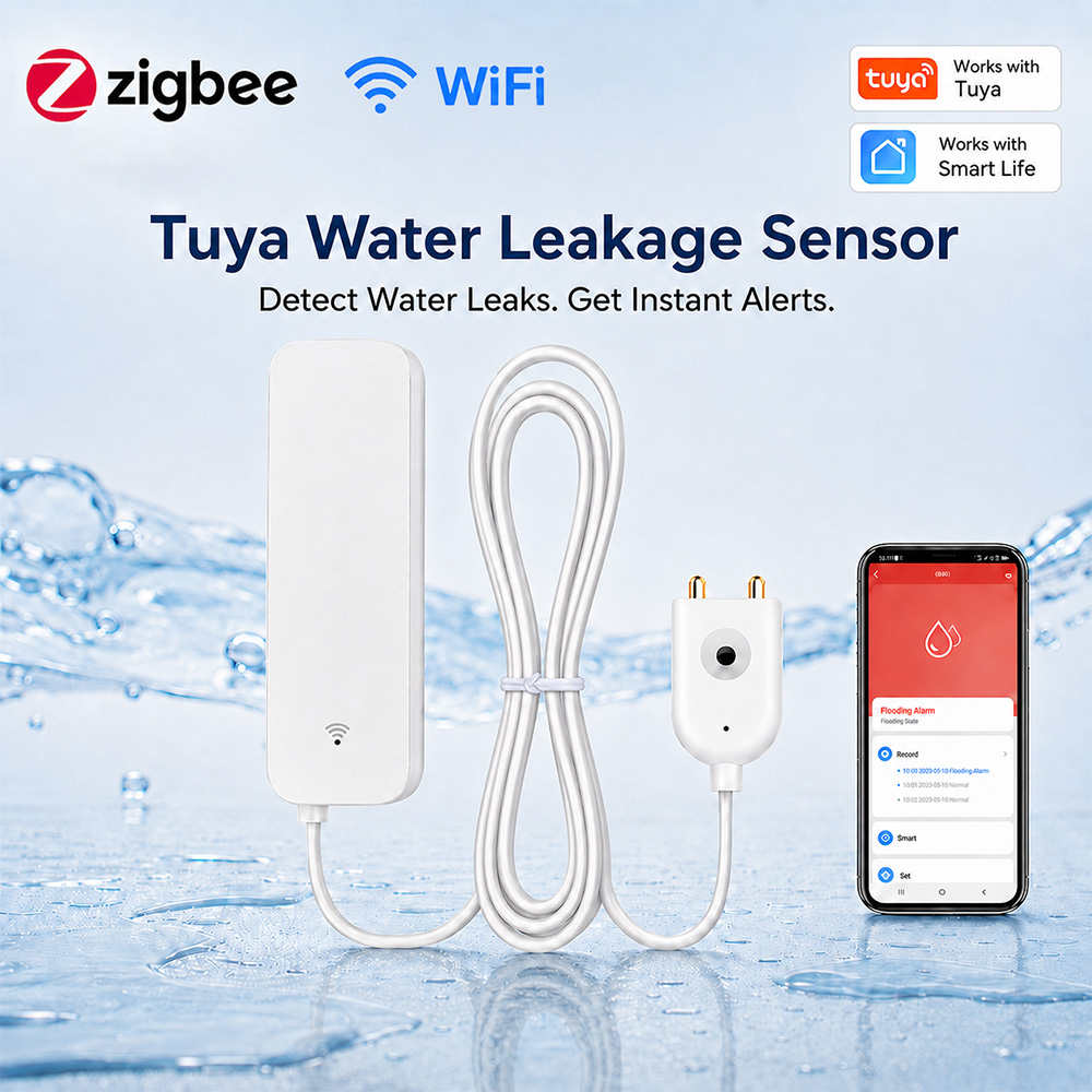 Home Security Gadgets - ZigBee WiFi Su Kaçak Sensörü Sel