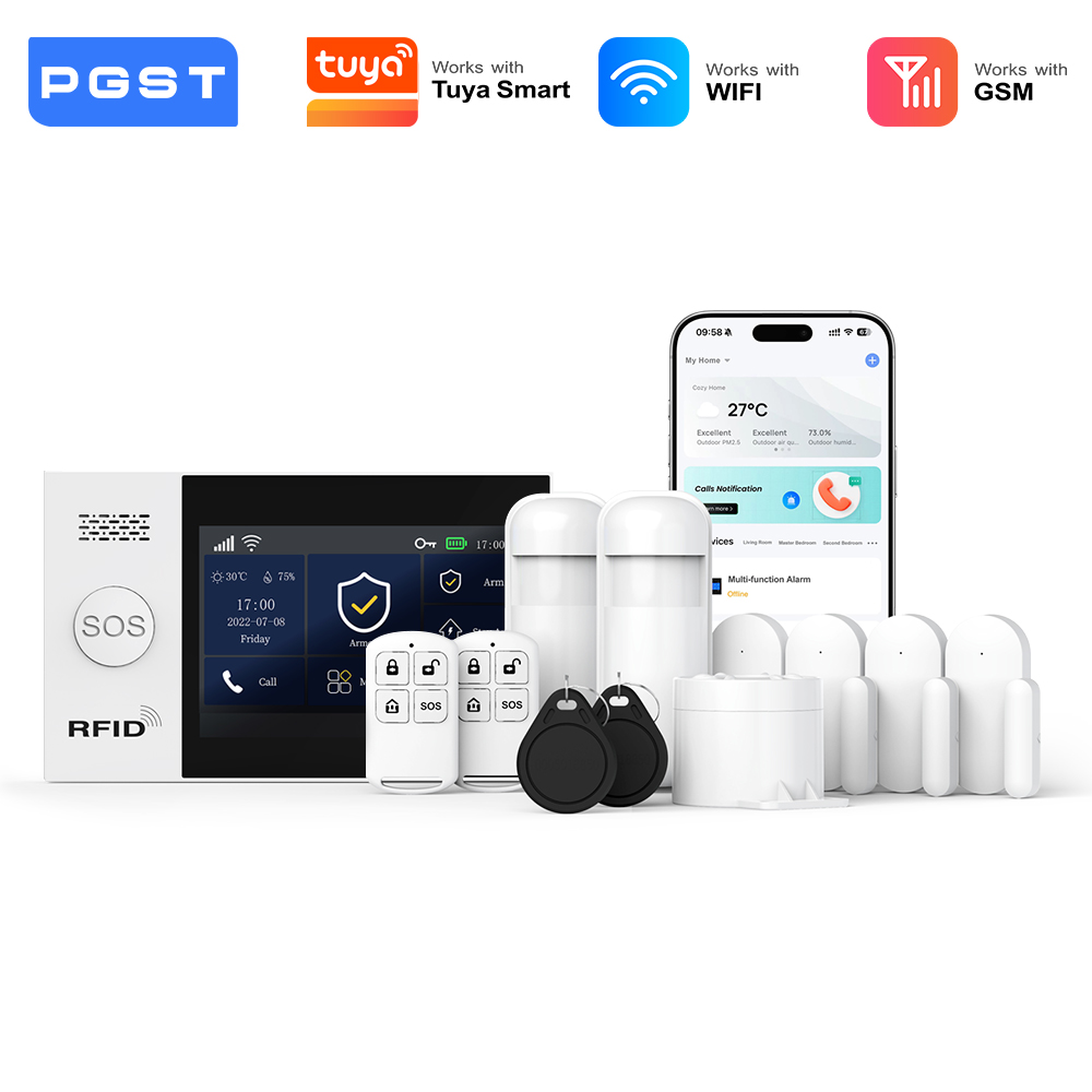 Home Security System Installation - PGST 2G GSM WiFi Alarm Sistemi