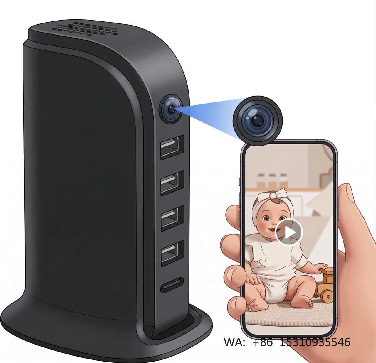 Home Security Wifi Camera - Ev Ofisi için Kompakt Wi-Fi Güvenlik
