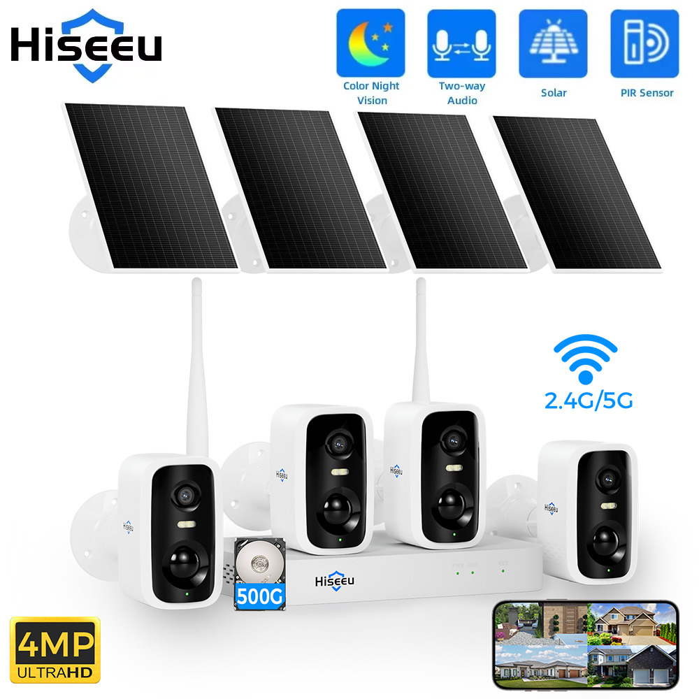 Home Security Kit With Camera - Hiseeu 10 Kanallı NVR 4MP WiFi