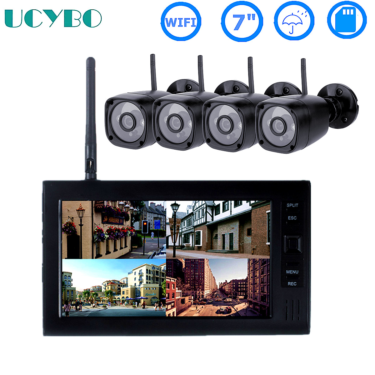 Home Security Kit With Camera - 7 