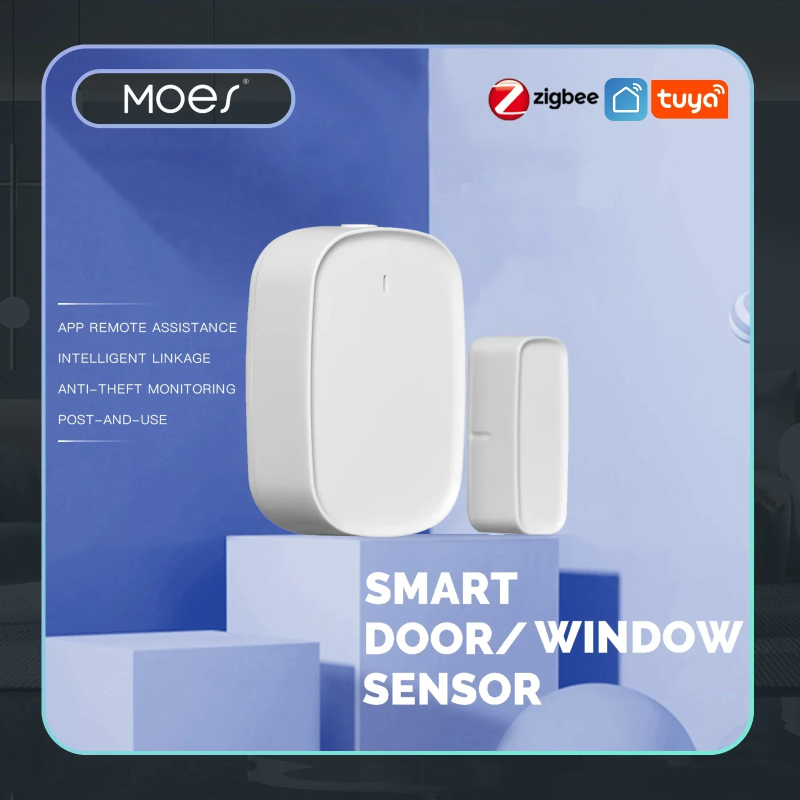 Home Security System Installation - MOES Tuya ZigBee/Wifi akıllı pencere kapı