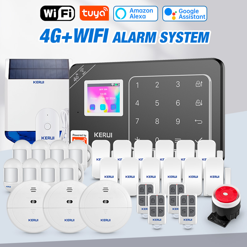 Home Security System Installation - KERUI GSM 4G WiFi Alarm Güvenlik