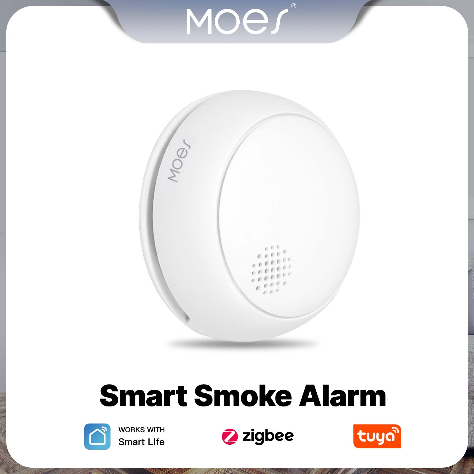 Home Security Gadgets - MOES ZigBee Akıllı Duman Alarm Dedektörü