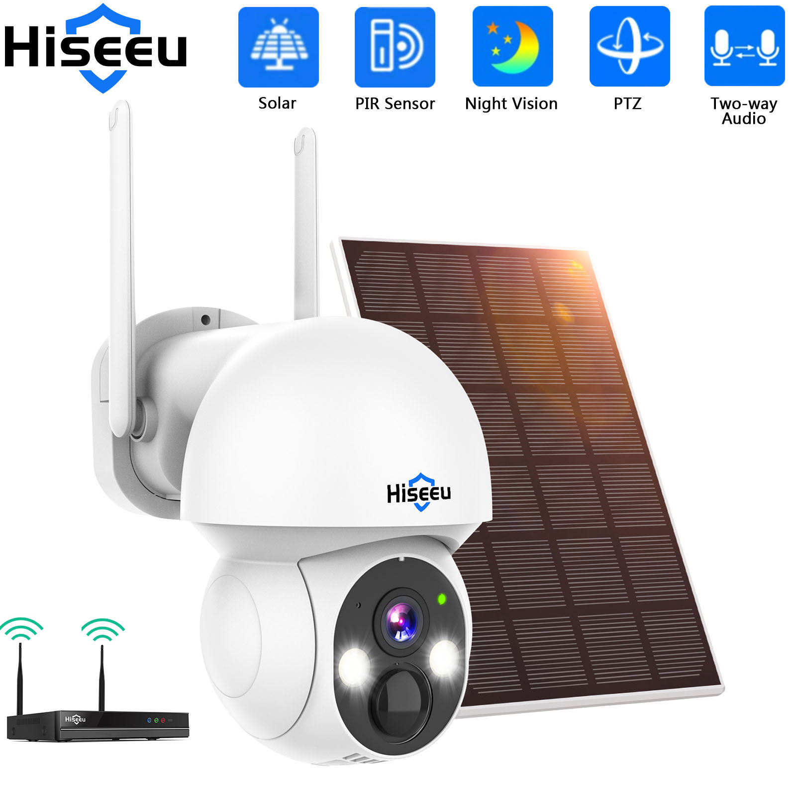 Hiseeu 2K 4MP WIFI PTZ Güneş I - Camera Solar Wireless incelemesi ve fiyatı