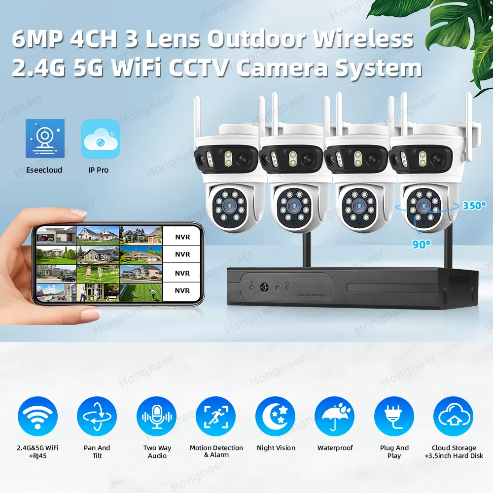 2026 Hongnaer 6MP 4 Kanallı 3  - Home Security Wifi Camera incelemesi ve fiyatı