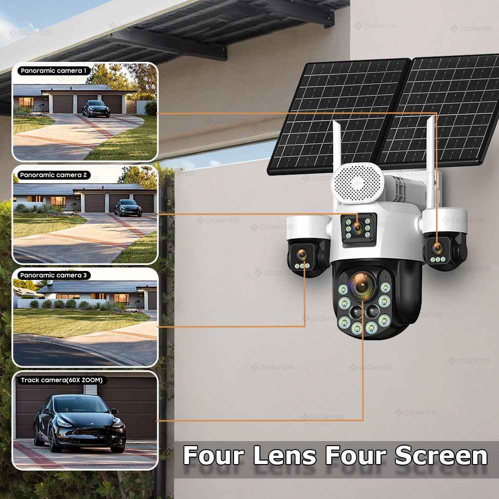 4 Lensli Dış Mekan 360 °   Gün - Home Security Packages incelemesi ve fiyatı