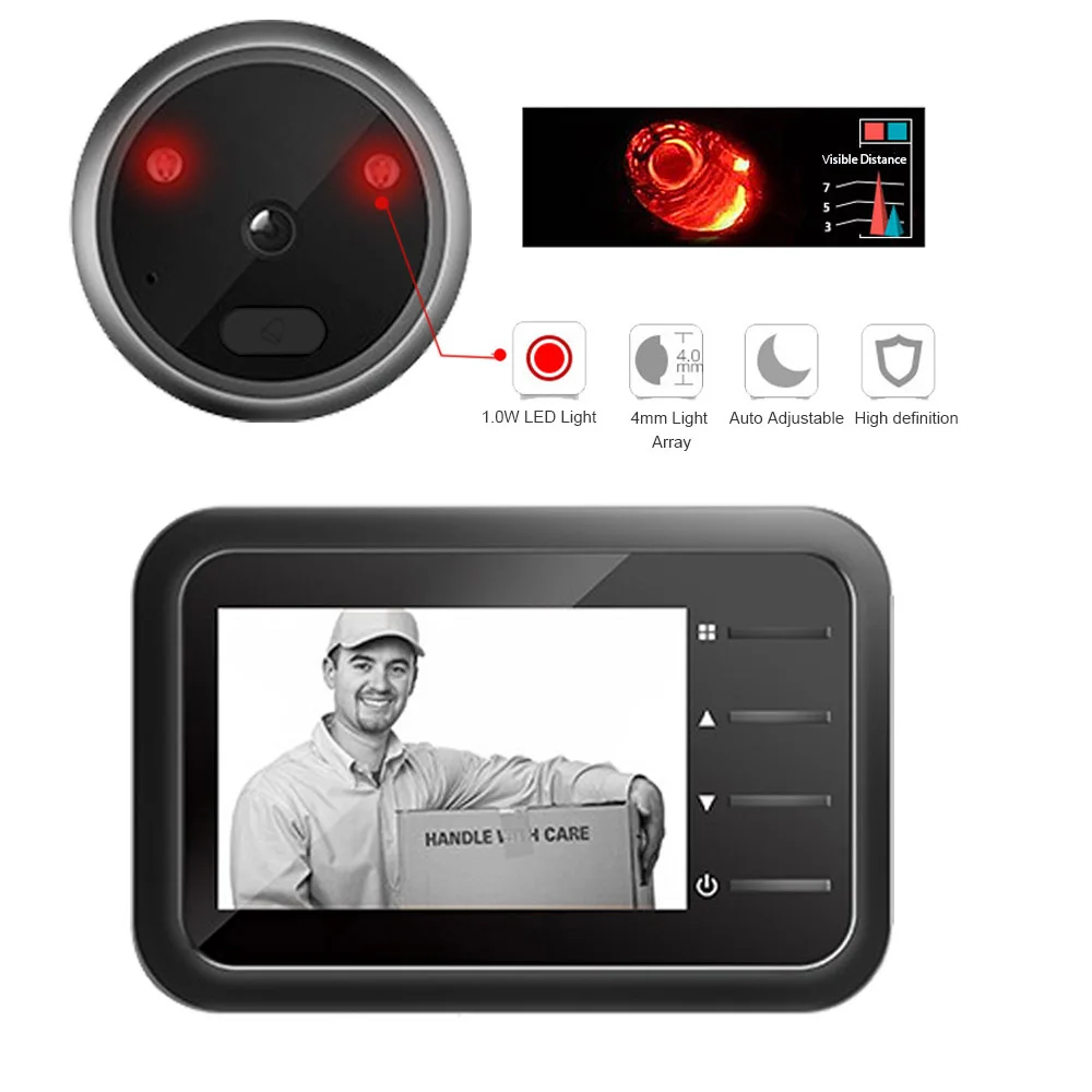 2.4 inç Video Gözetleme Deliği - Home Security Ring Camera incelemesi ve fiyatı