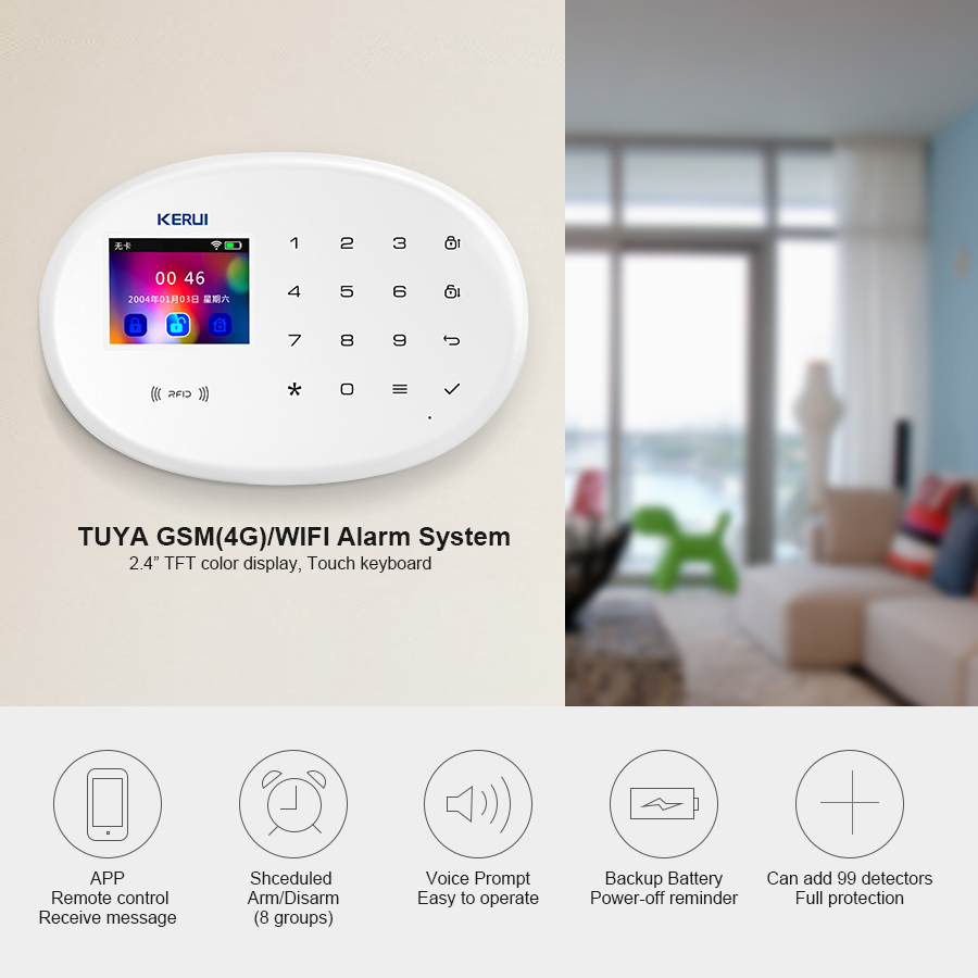 KERUI W202 WIFI GSM Alarm Sist - Home Security System Installation incelemesi ve fiyatı