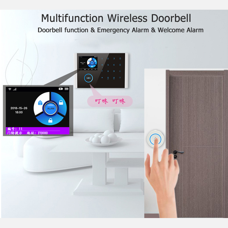 Yeni 433 MHz Kablosuz Kapı Zil - Home Security System Installation incelemesi ve fiyatı