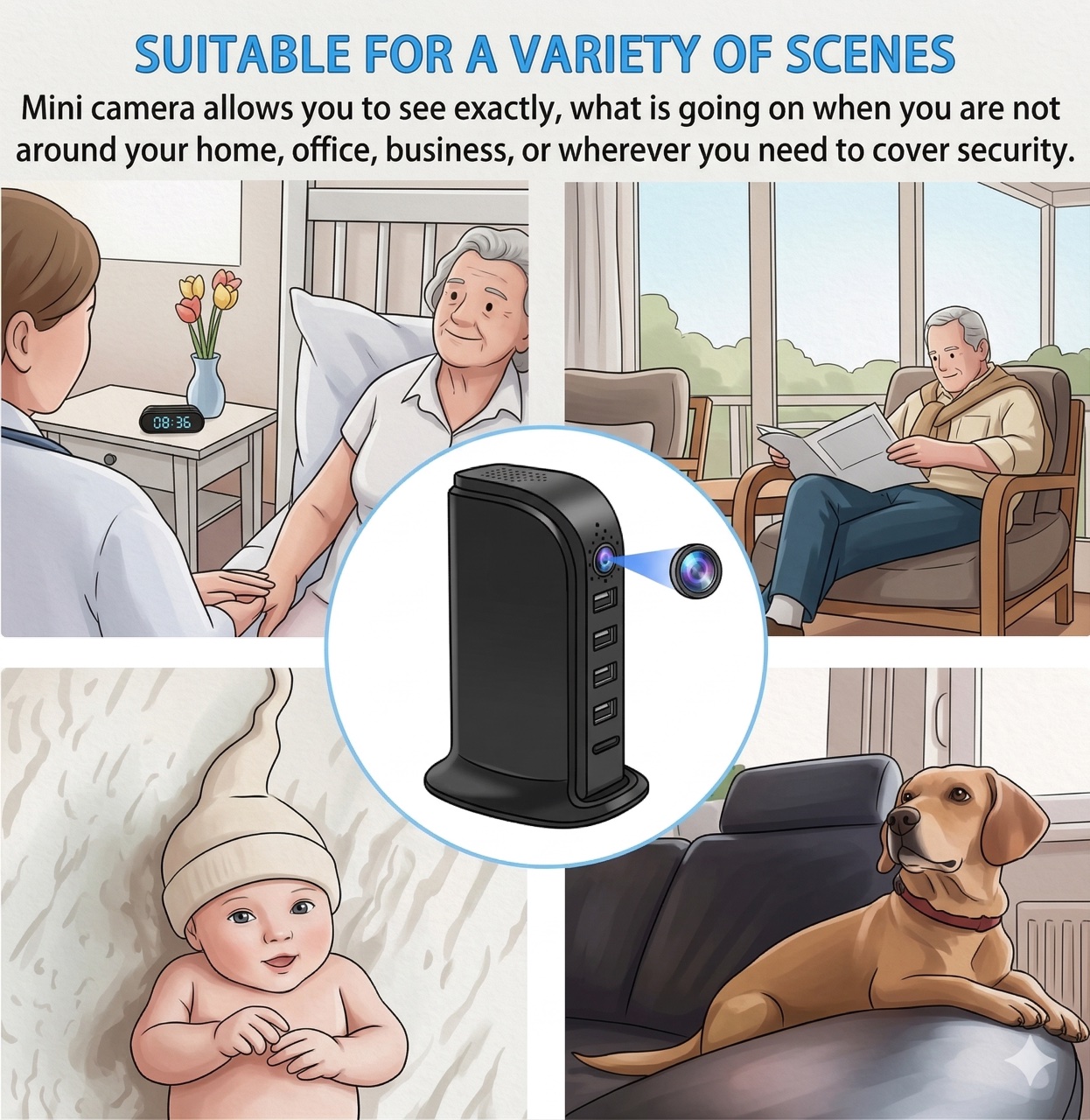 Ev Ofisi için Kompakt Wi-Fi Gü - Home Security Wifi Camera incelemesi ve fiyatı
