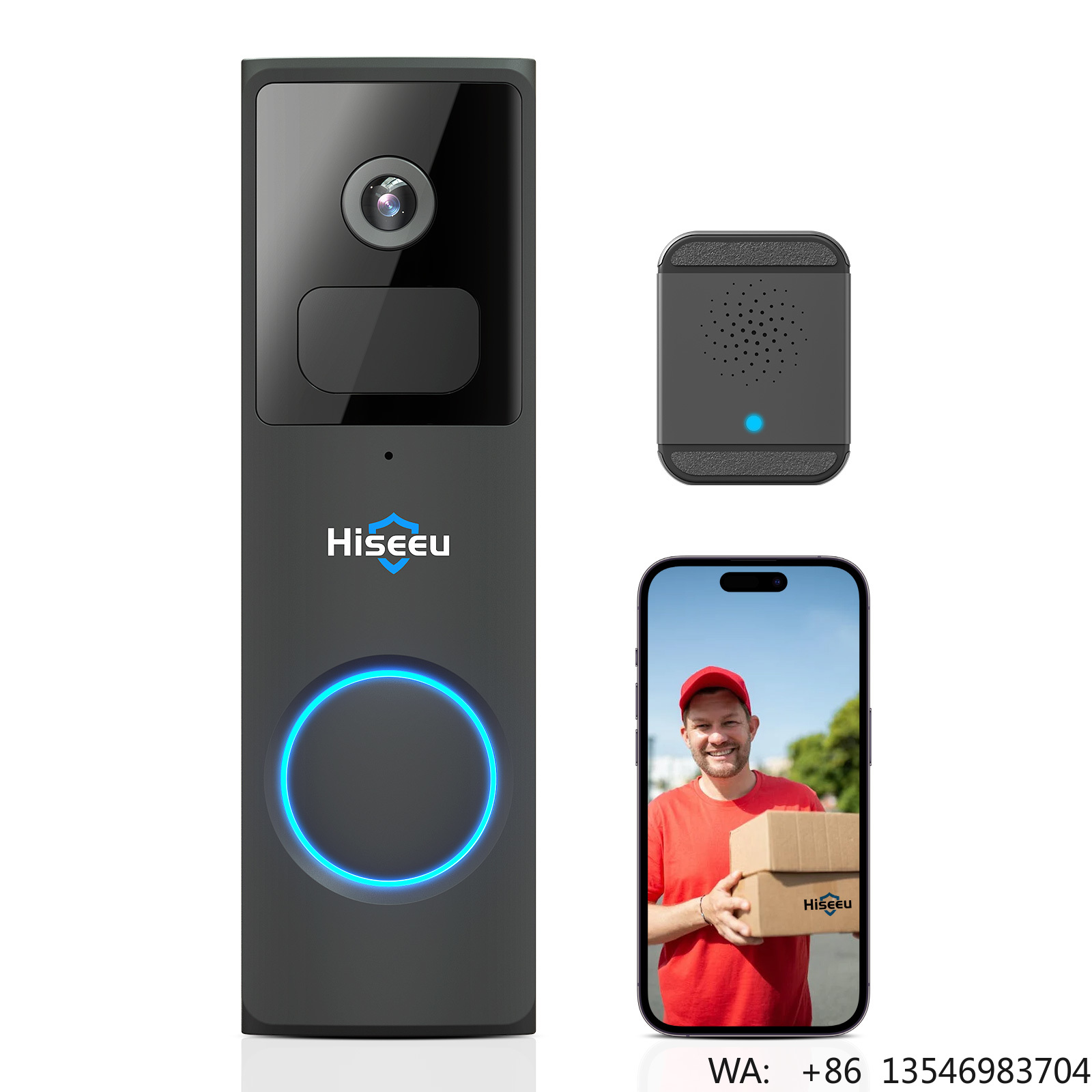 Hiseeu 1080P Ev Kapı Zili Kame - Home Security Ring Camera incelemesi ve fiyatı