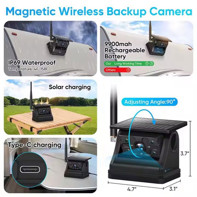 ABSY Güneş Enerjili Araç Monit - Camera Solar Wireless incelemesi ve fiyatı